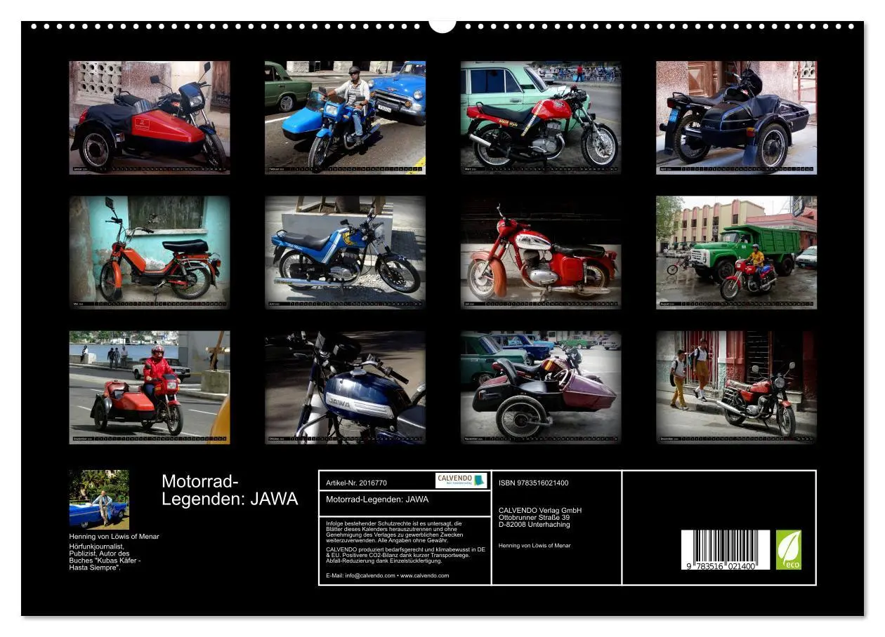 Bild: 9783516021400 | Motorrad-Legenden: JAWA (hochwertiger Premium Wandkalender 2026 DIN...