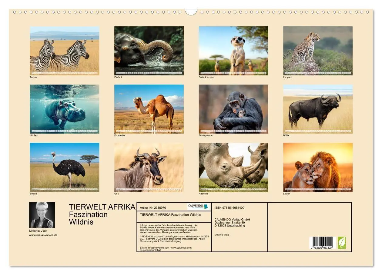 Bild: 9783516951400 | TIERWELT AFRIKA Faszination Wildnis (Wandkalender 2027 DIN A2...
