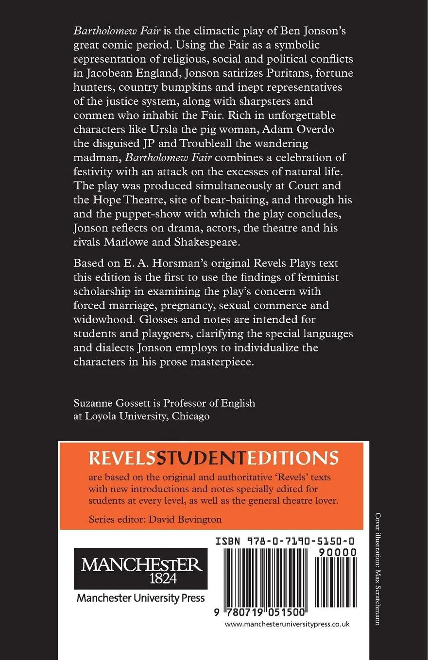 Rückseite: 9780719051500 | Bartholomew Fair (Revels Student Edition) | By Ben Jonson | Gossett