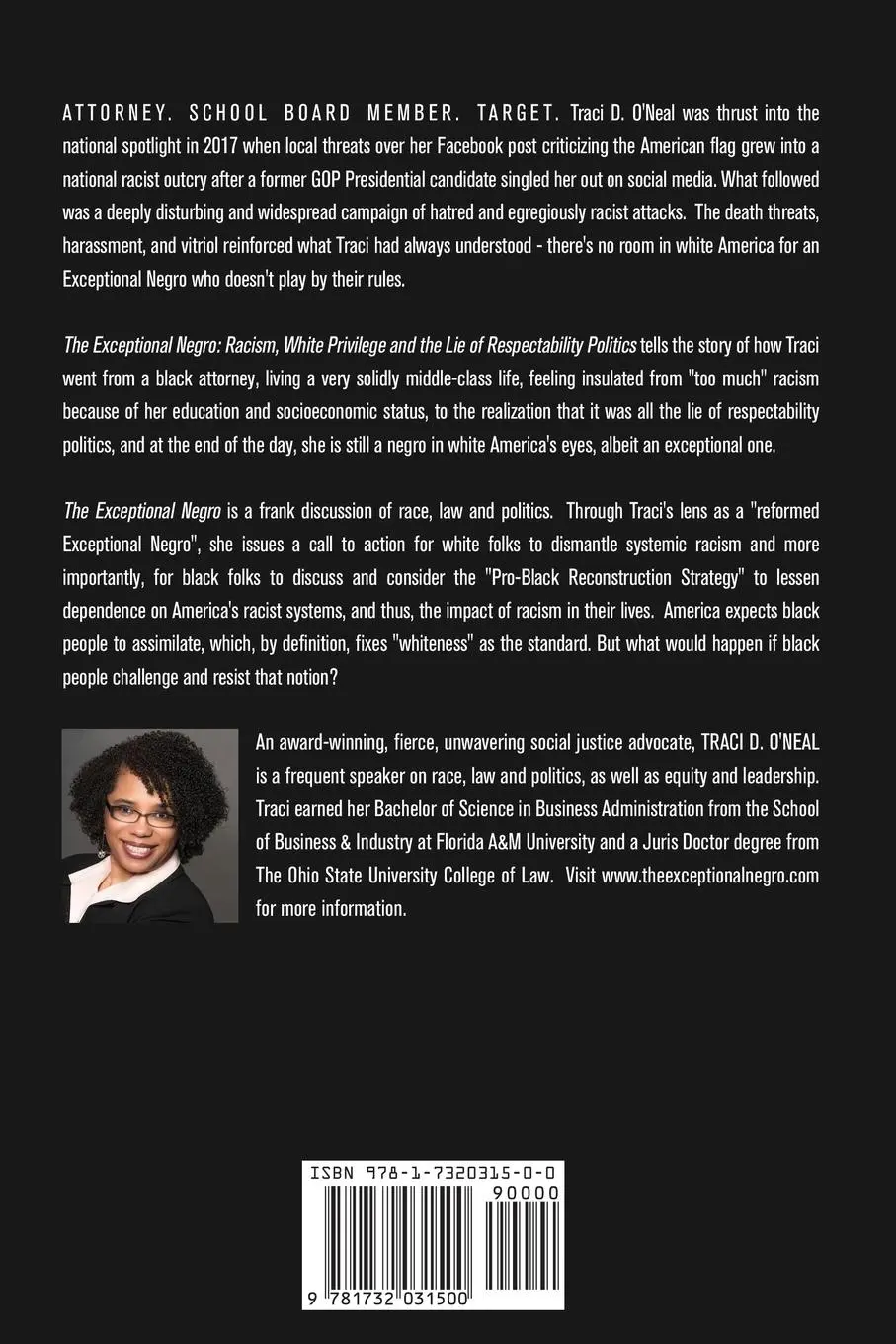 Rückseite: 9781732031500 | The Exceptional Negro | Traci D O'Neal | Taschenbuch | Englisch | 2018
