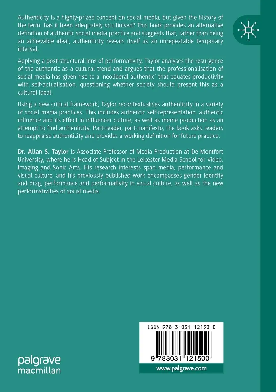 Rückseite: 9783031121500 | Authenticity as Performativity on Social Media | Allan S. Taylor