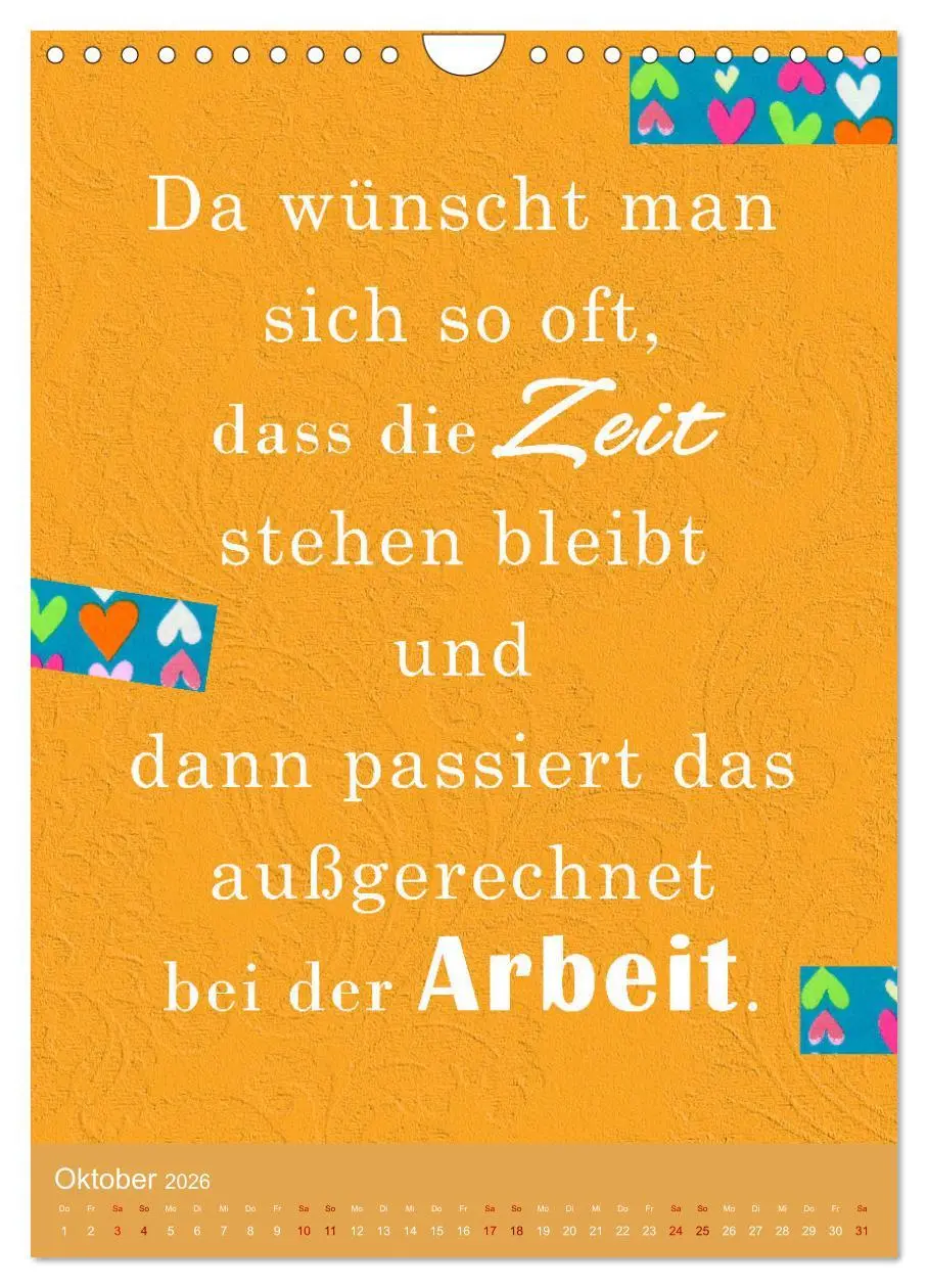 Bild: 9783516251500 | Arbeit macht Spaß (Wandkalender 2026 DIN A4 hoch), CALVENDO...