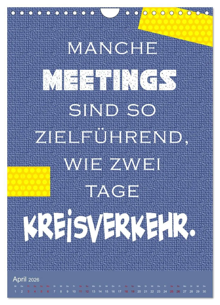 Bild: 9783516251500 | Arbeit macht Spaß (Wandkalender 2026 DIN A4 hoch), CALVENDO...
