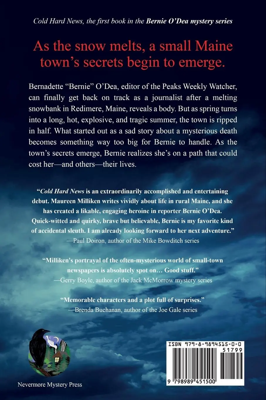 Rückseite: 9798989451500 | Cold Hard News | Maureen A Milliken | Taschenbuch | Englisch | 2023