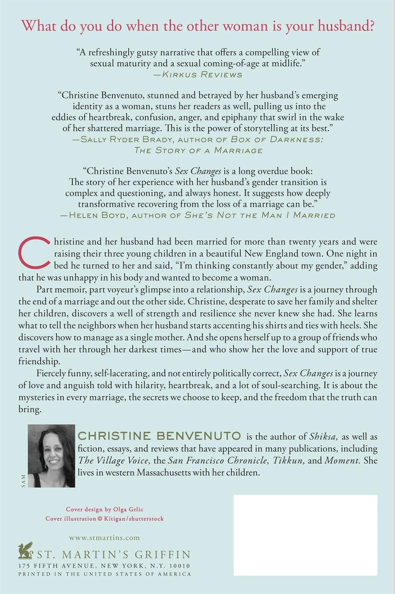 Rückseite: 9781250031600 | SEX CHANGES | Christine Benvenuto | Taschenbuch | Englisch | 2013