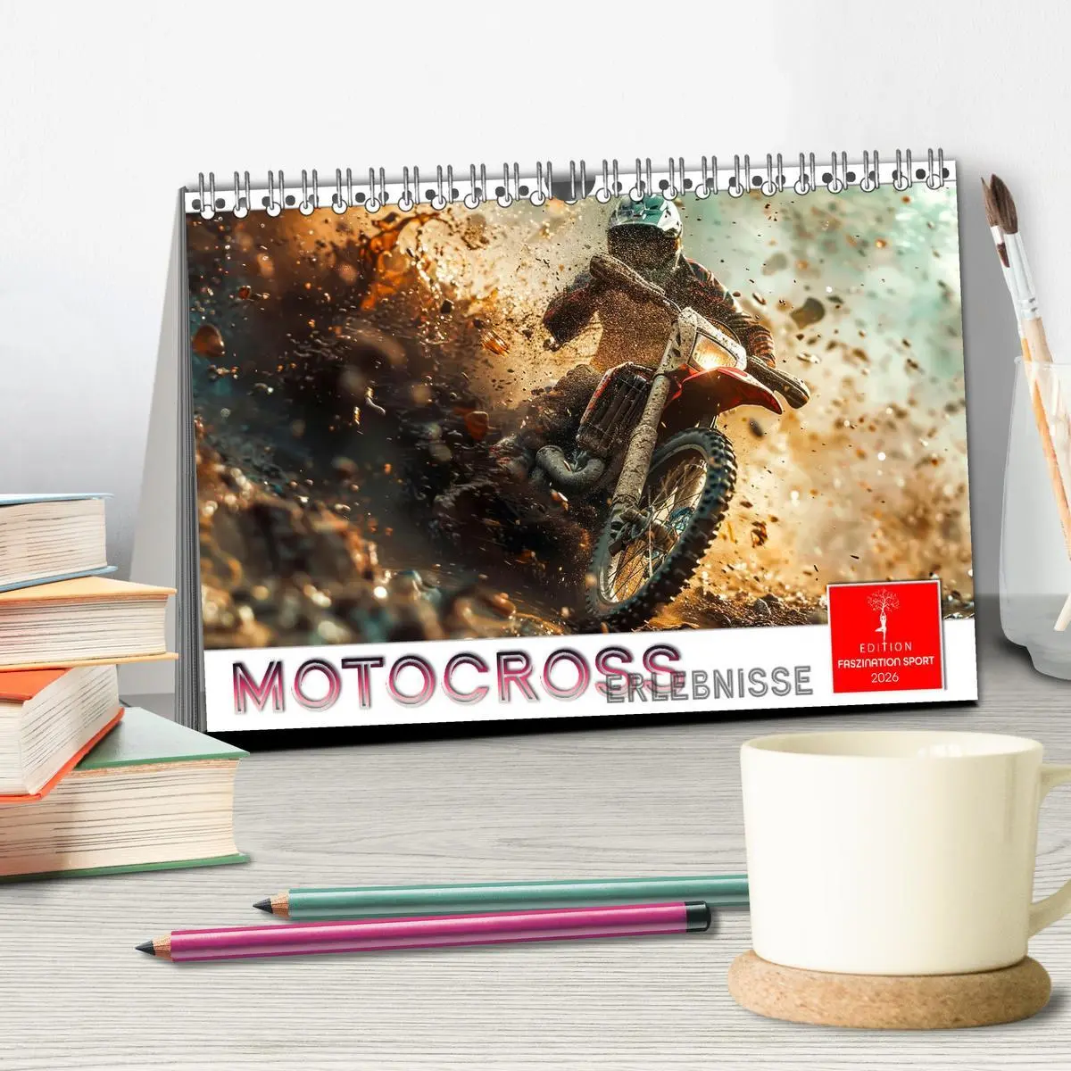 Bild: 9783457391600 | Motocross Erlebnisse (Tischkalender 2026 DIN A5 quer), CALVENDO...