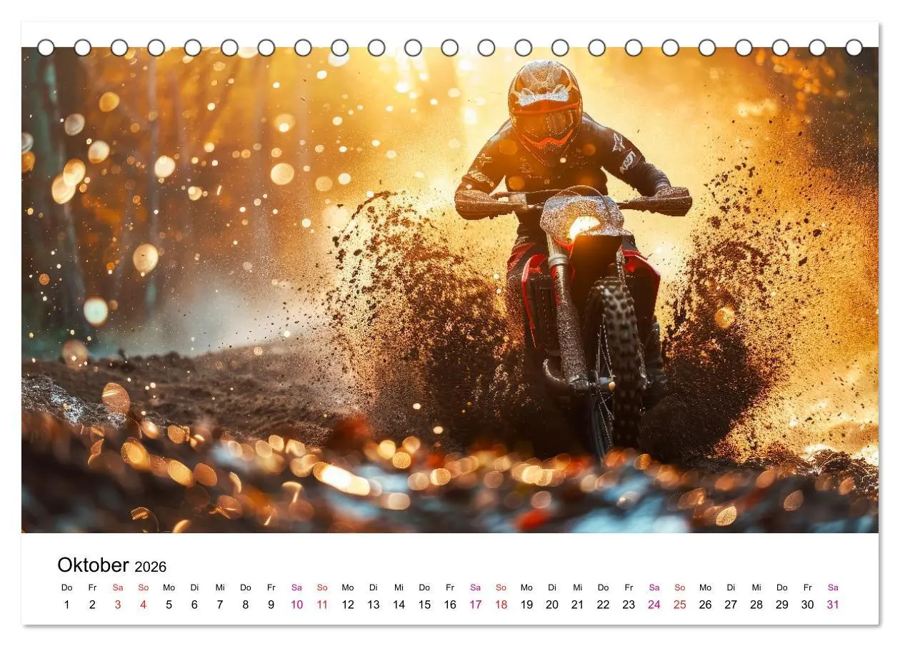 Bild: 9783457391600 | Motocross Erlebnisse (Tischkalender 2026 DIN A5 quer), CALVENDO...