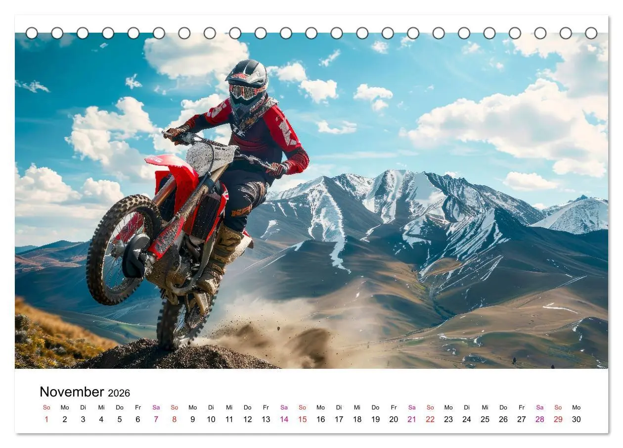 Bild: 9783457391600 | Motocross Erlebnisse (Tischkalender 2026 DIN A5 quer), CALVENDO...