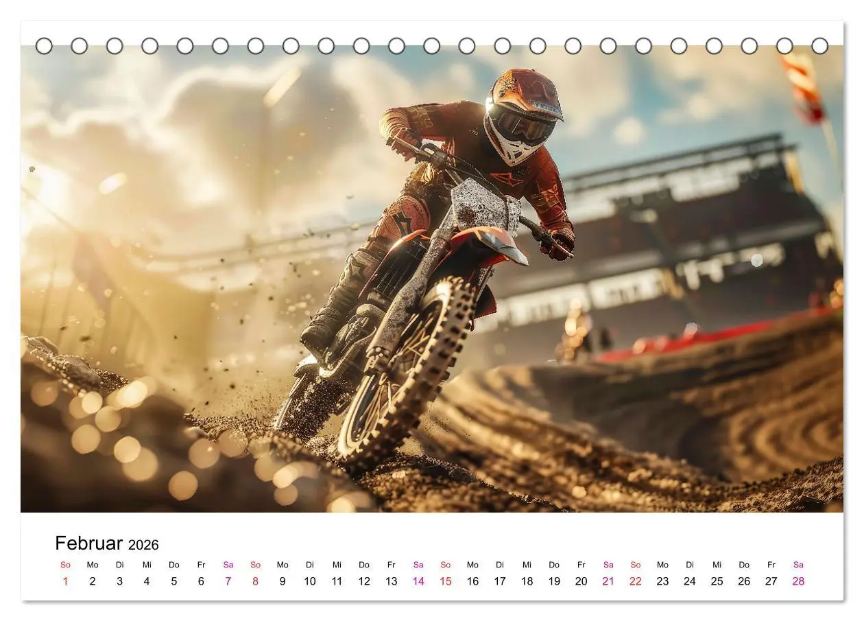 Bild: 9783457391600 | Motocross Erlebnisse (Tischkalender 2026 DIN A5 quer), CALVENDO...