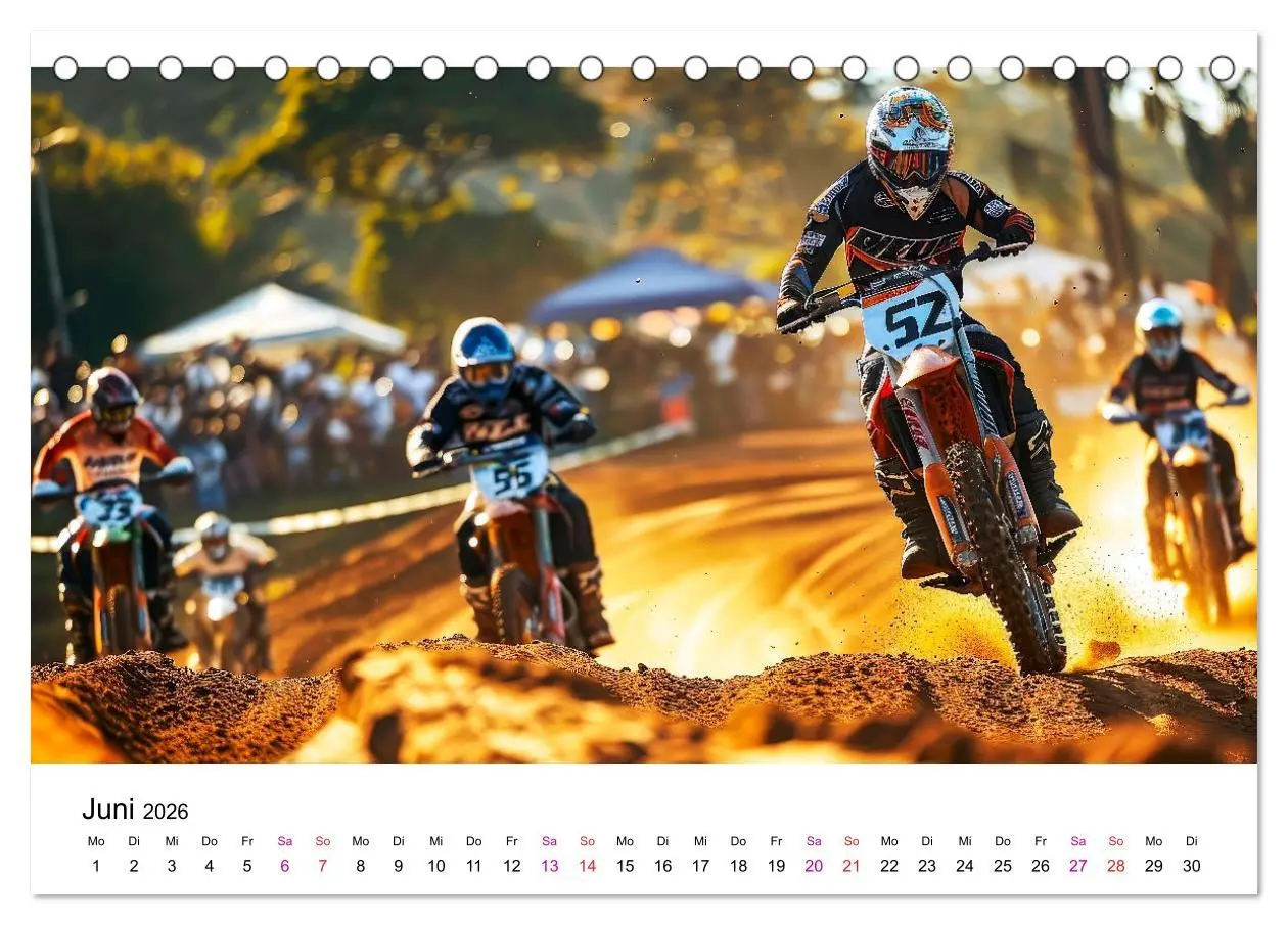 Bild: 9783457391600 | Motocross Erlebnisse (Tischkalender 2026 DIN A5 quer), CALVENDO...