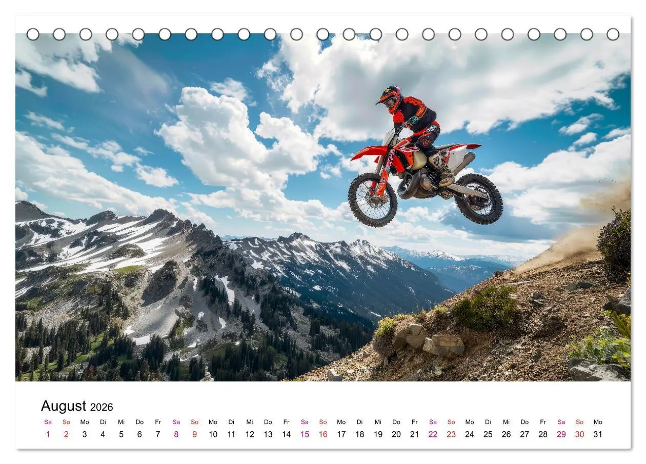 Bild: 9783457391600 | Motocross Erlebnisse (Tischkalender 2026 DIN A5 quer), CALVENDO...