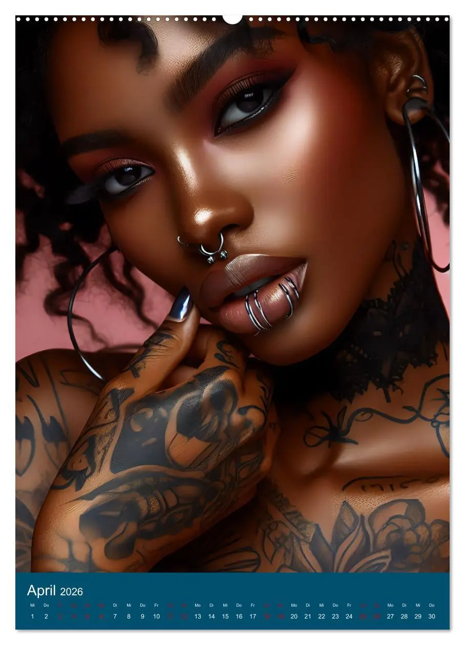 Bild: 9783516241600 | Tattoo und Piercing Women (Wandkalender 2026 DIN A2 hoch), CALVENDO...