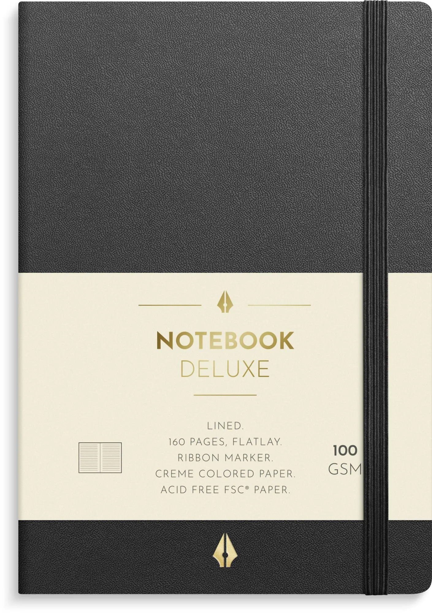 Burde Notizbuch Deluxe A6 schwarz
