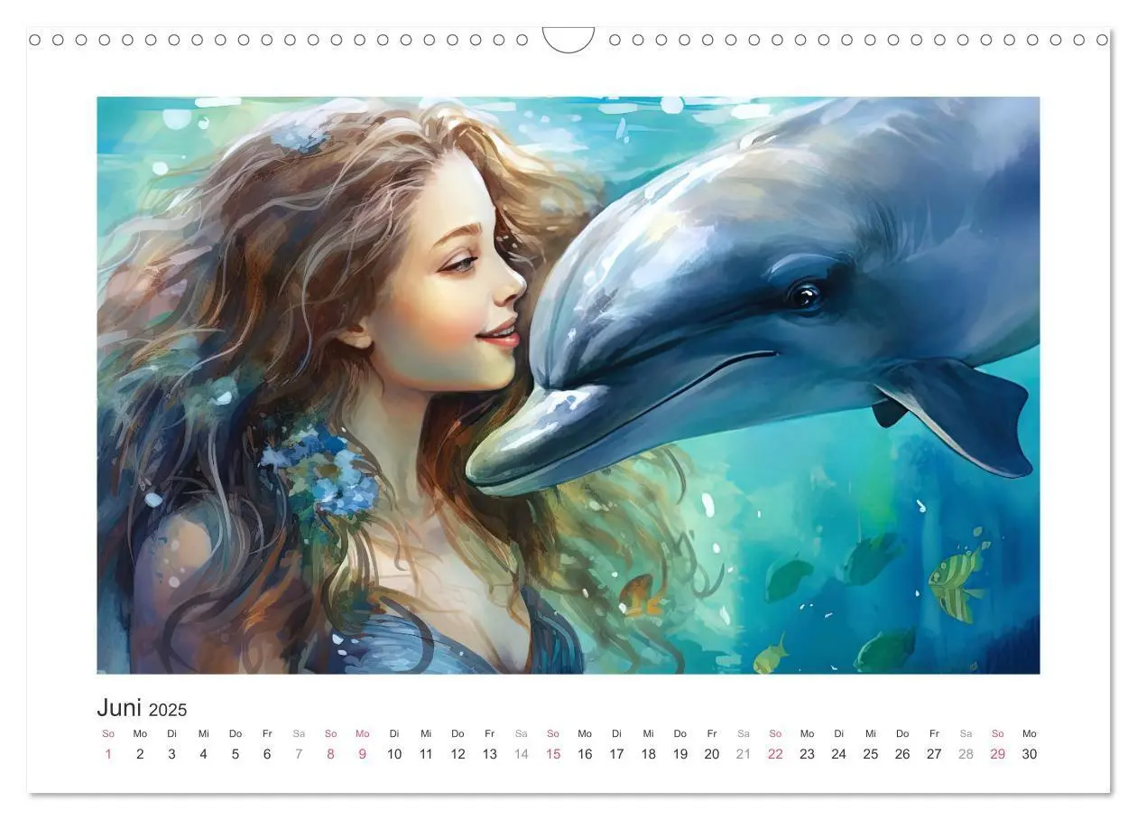 Bild: 9783383891700 | Liebliche Meerjungfrauen (Wandkalender 2025 DIN A3 quer), CALVENDO...