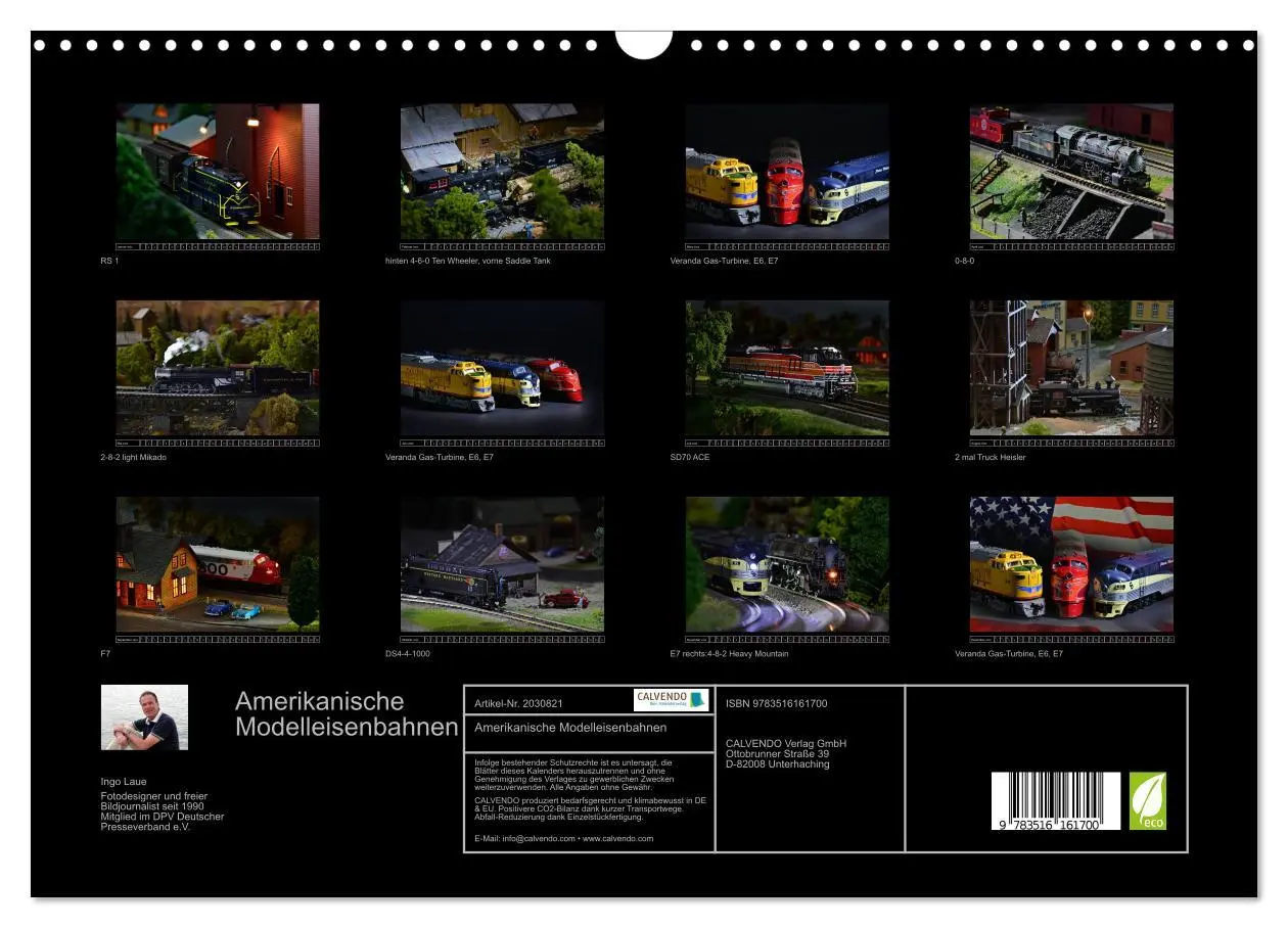 Bild: 9783516161700 | Amerikanische Modelleisenbahnen (Wandkalender 2026 DIN A3 quer),...