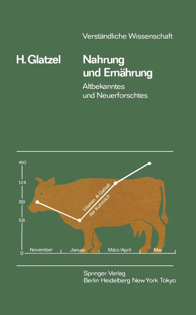 Cover: 9783540131700 | Nahrung und Ernährung | Altbekanntes und Neuerforschtes | H. Glatzel