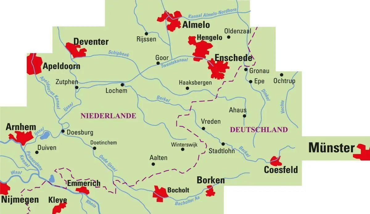 Bild: 9783969901700 | ADFC-Regionalkarte Münsterland West / Flusslandschaft Achterhoek,...