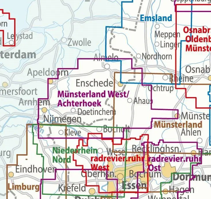 Bild: 9783969901700 | ADFC-Regionalkarte Münsterland West / Flusslandschaft Achterhoek,...