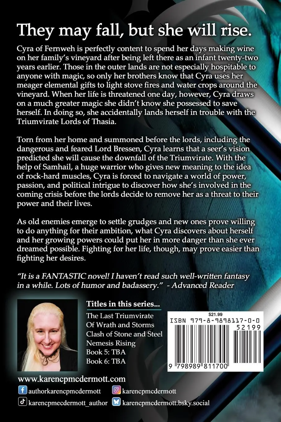 Rückseite: 9798989811700 | The Last Triumvirate | Karen C. P. McDermott | Taschenbuch | Englisch