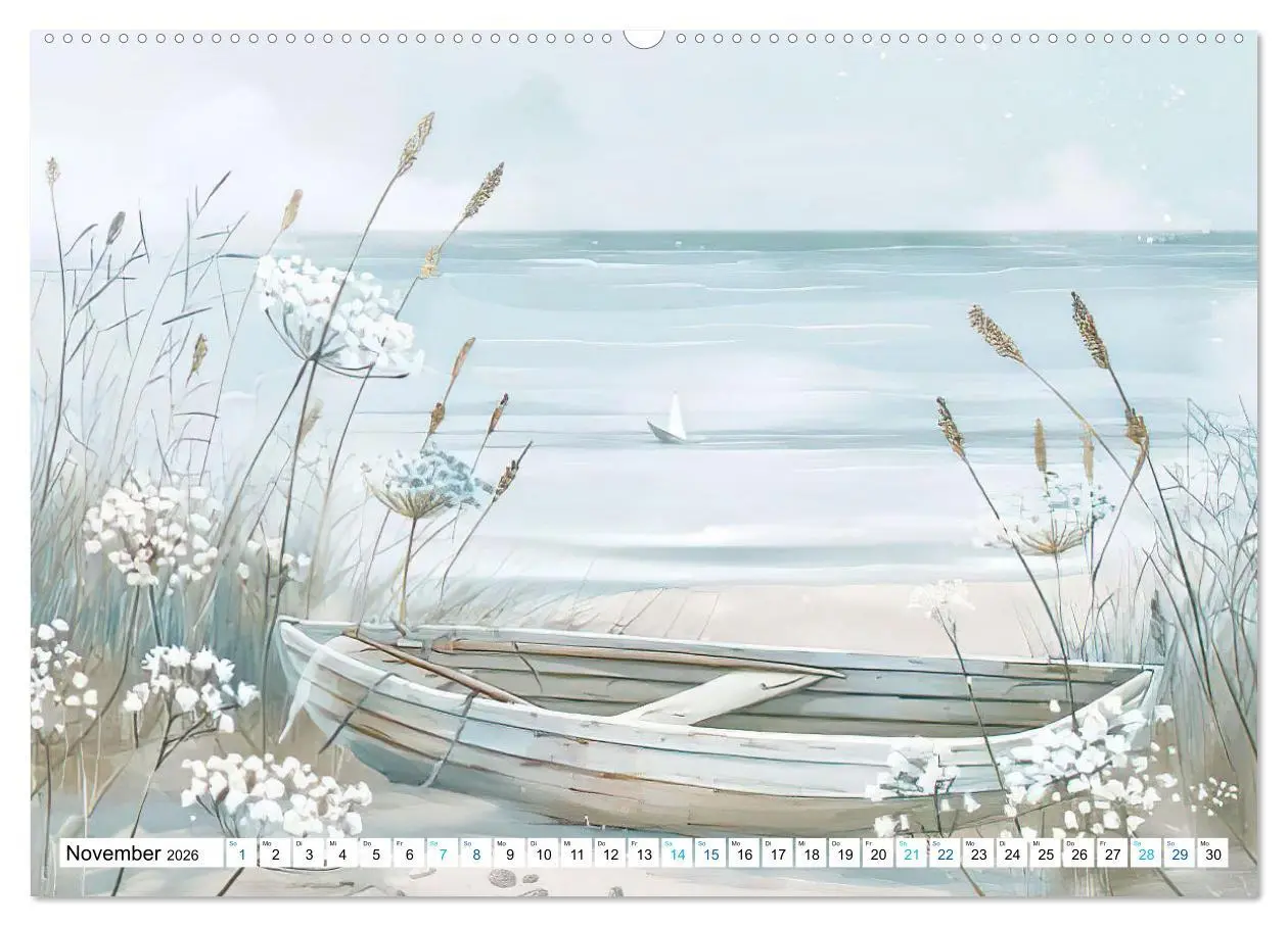 Bild: 9783457371800 | Strandträume in Aquarell (Wandkalender 2026 DIN A2 quer), CALVENDO...