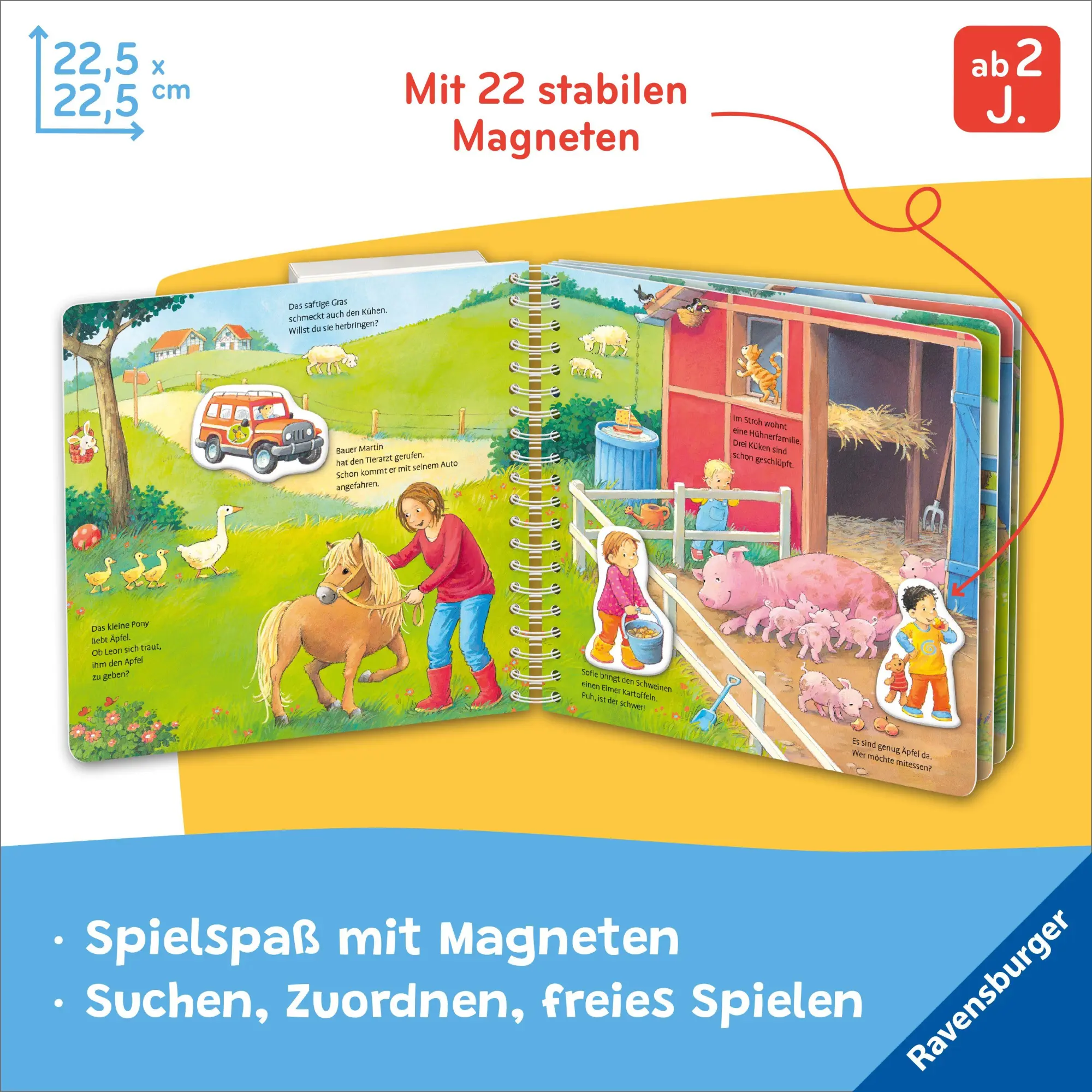 Bild: 9783473421800 | Mein großes Magnetbuch - Was gehört wohin? Auf dem Bauernhof | Senner