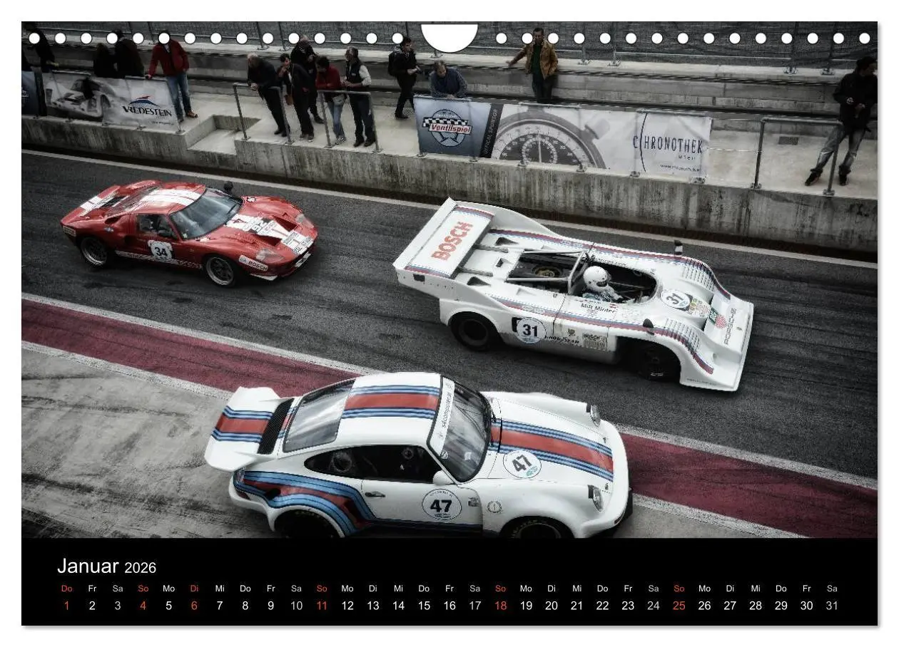 Bild: 9783516151800 | Raceday (Wandkalender 2026 DIN A4 quer), CALVENDO Monatskalender
