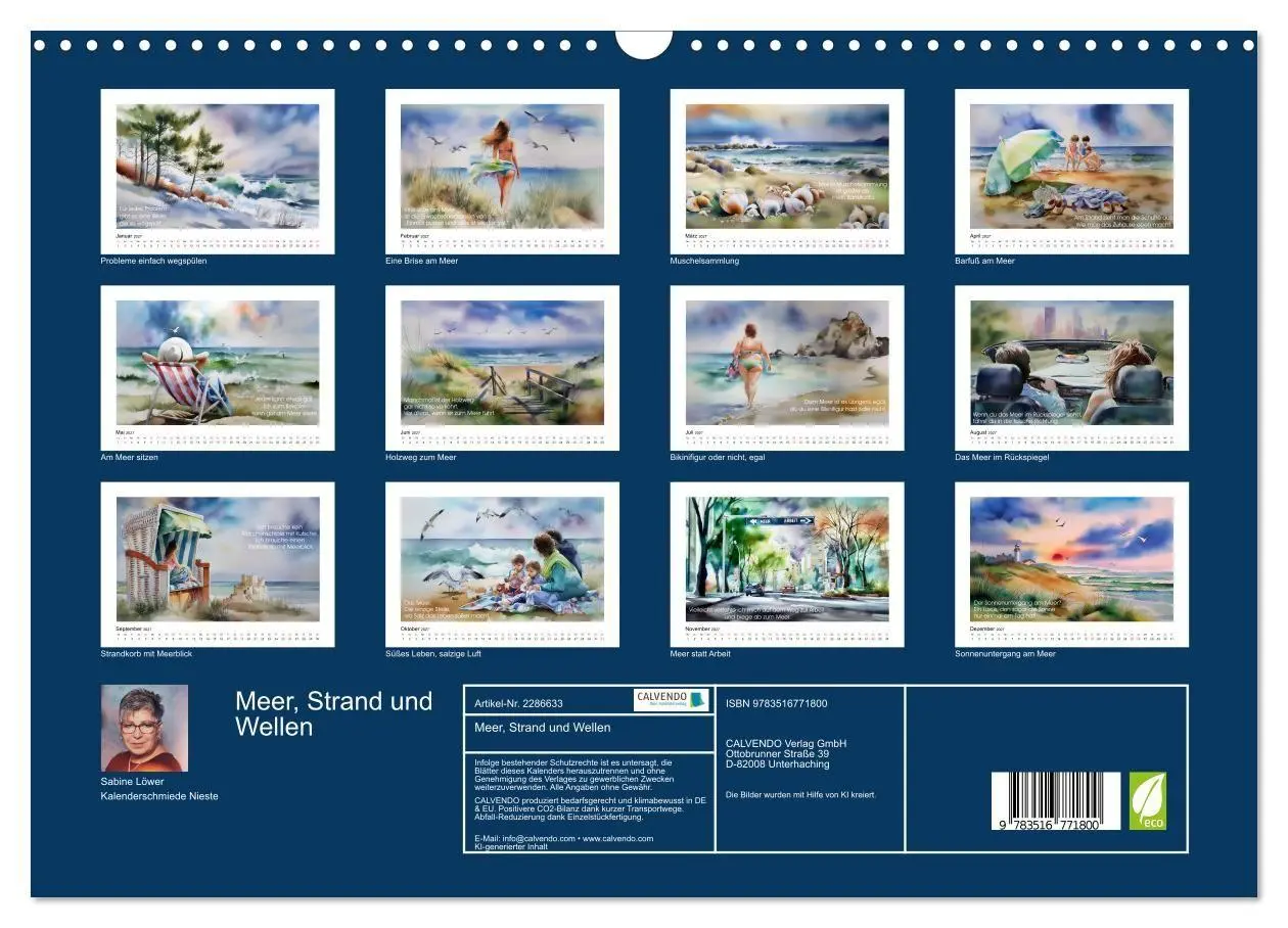 Bild: 9783516771800 | Meer, Strand und Wellen (Wandkalender 2027 DIN A3 quer), CALVENDO...