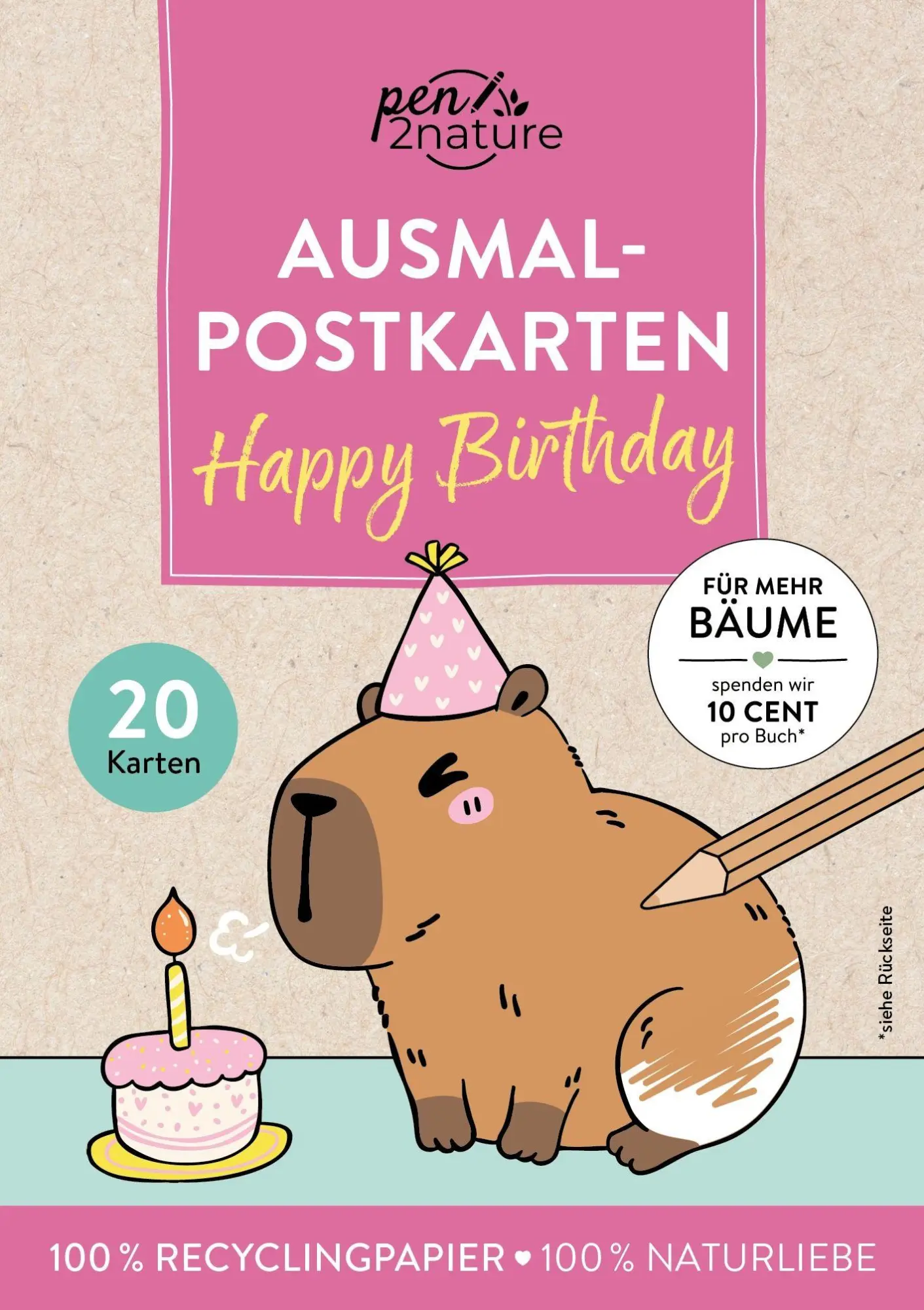 Cover: 9783987641800 | Ausmal-Postkarten Happy Birthday | 20 zauberhafte Karten zum Ausmalen
