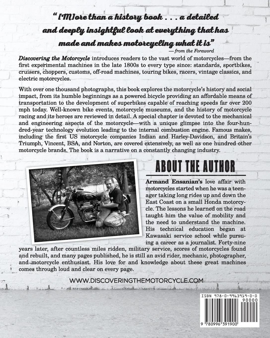 Rückseite: 9780996391900 | Discovering the Motorcycle | Armand Ensanian | Taschenbuch | Englisch
