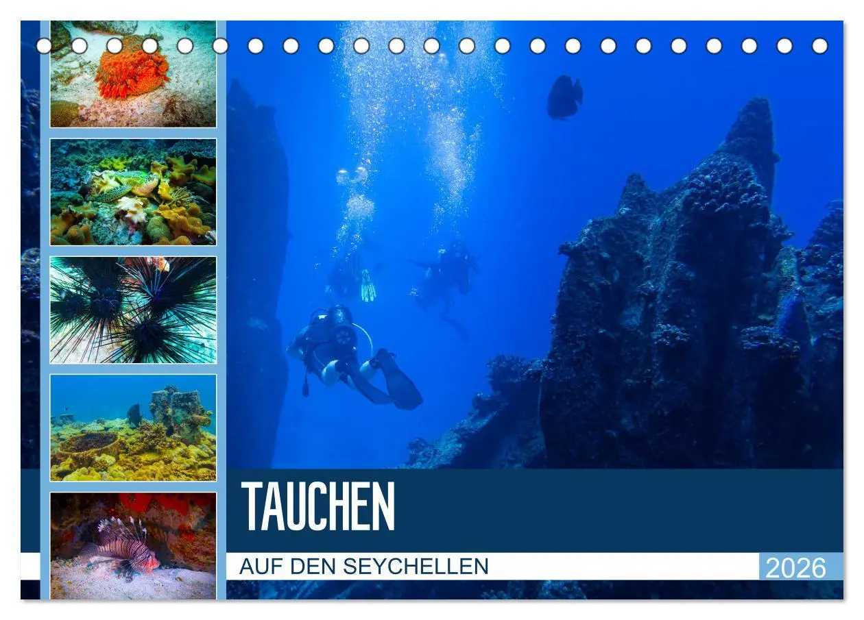 Cover: 9783457741900 | Tauchen auf den Sychellen (Tischkalender 2026 DIN A5 quer),...