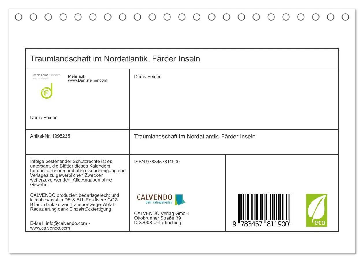 Bild: 9783457811900 | Traumlandschaft im Nordatlantik. Färöer Inseln (Tischkalender 2026...