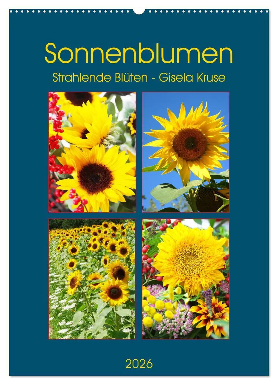 Cover: 9783516381900 | Sonnenblumen - Strahlende Blüten (Wandkalender 2026 DIN A2 hoch),...