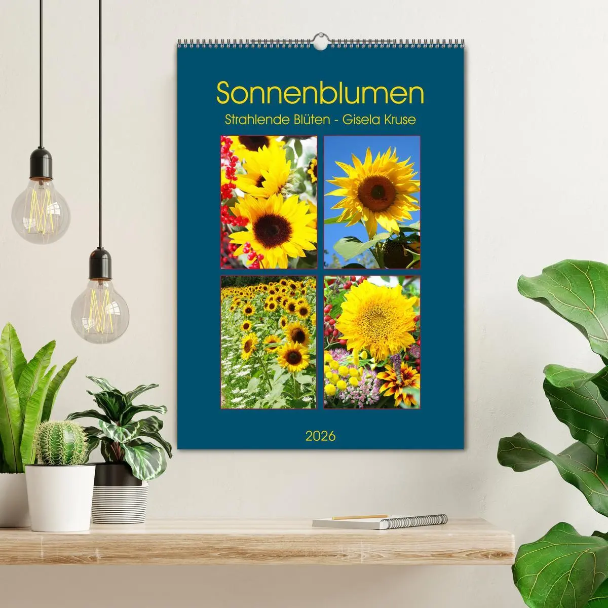 Bild: 9783516381900 | Sonnenblumen - Strahlende Blüten (Wandkalender 2026 DIN A2 hoch),...