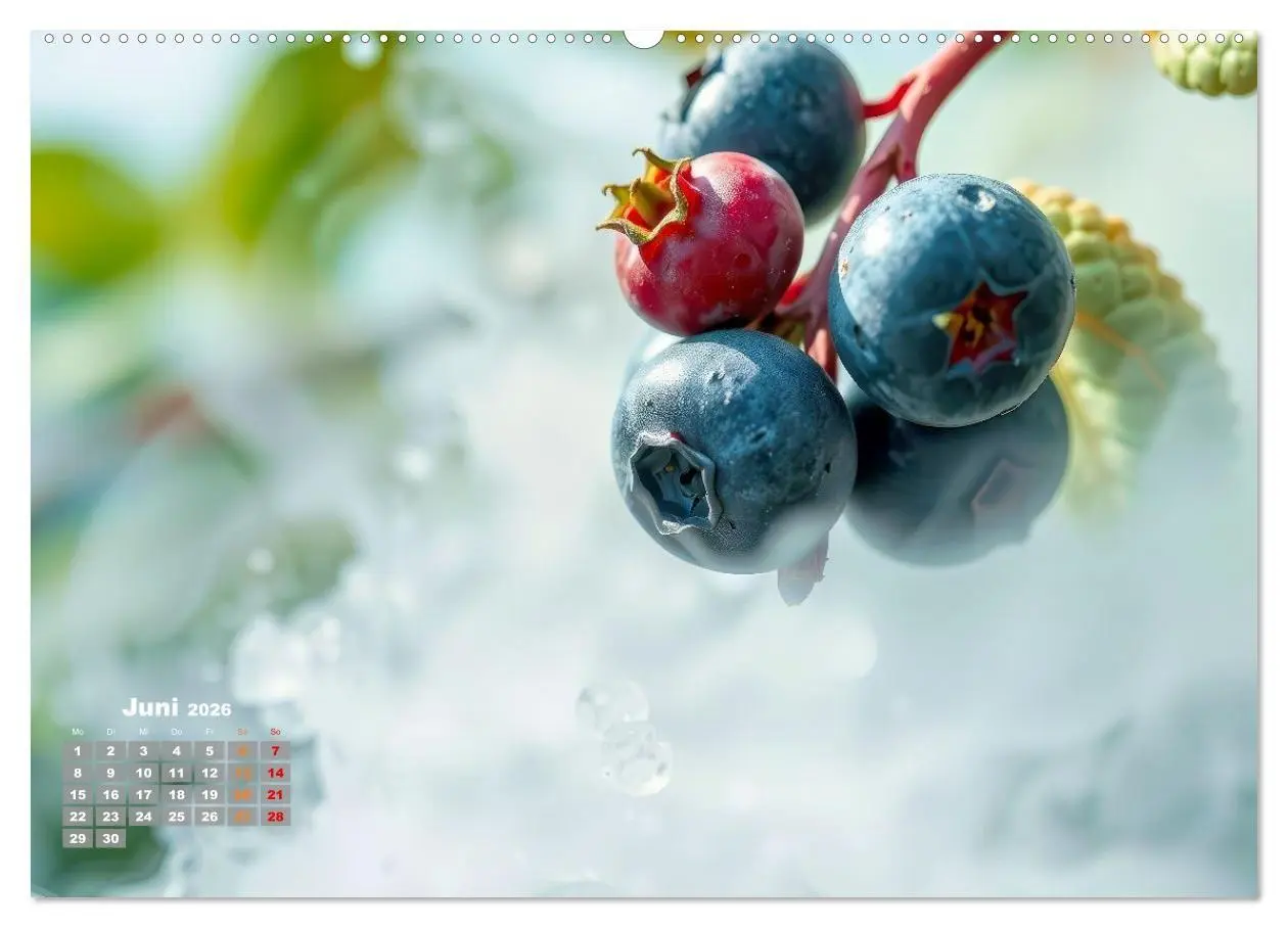 Bild: 9783516691900 | Superfood Blaubeeren und Erdbeeren (Wandkalender 2026 DIN A2 quer),...
