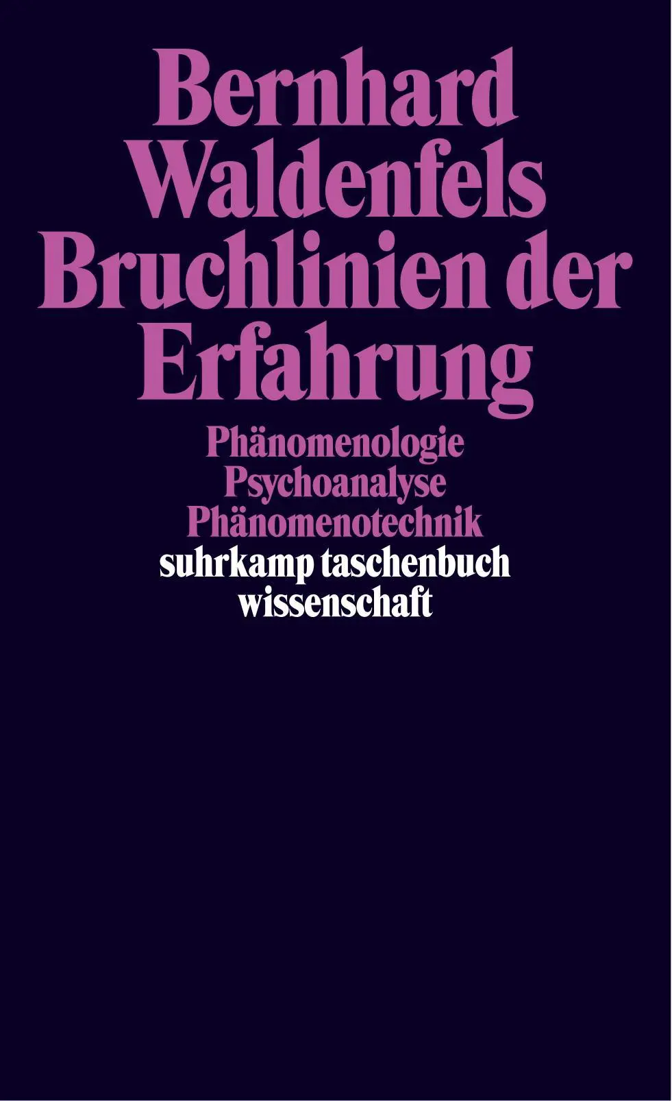 Cover: 9783518291900 | Bruchlinien der Erfahrung | Bernhard Waldenfels | Taschenbuch | 480 S.