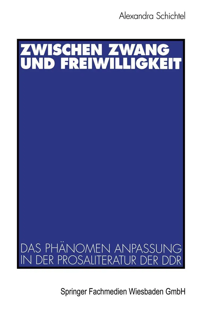 Cover: 9783531131900 | Zwischen Zwang und Freiwilligkeit | Alexandra Schichtel-Gewehr | Buch