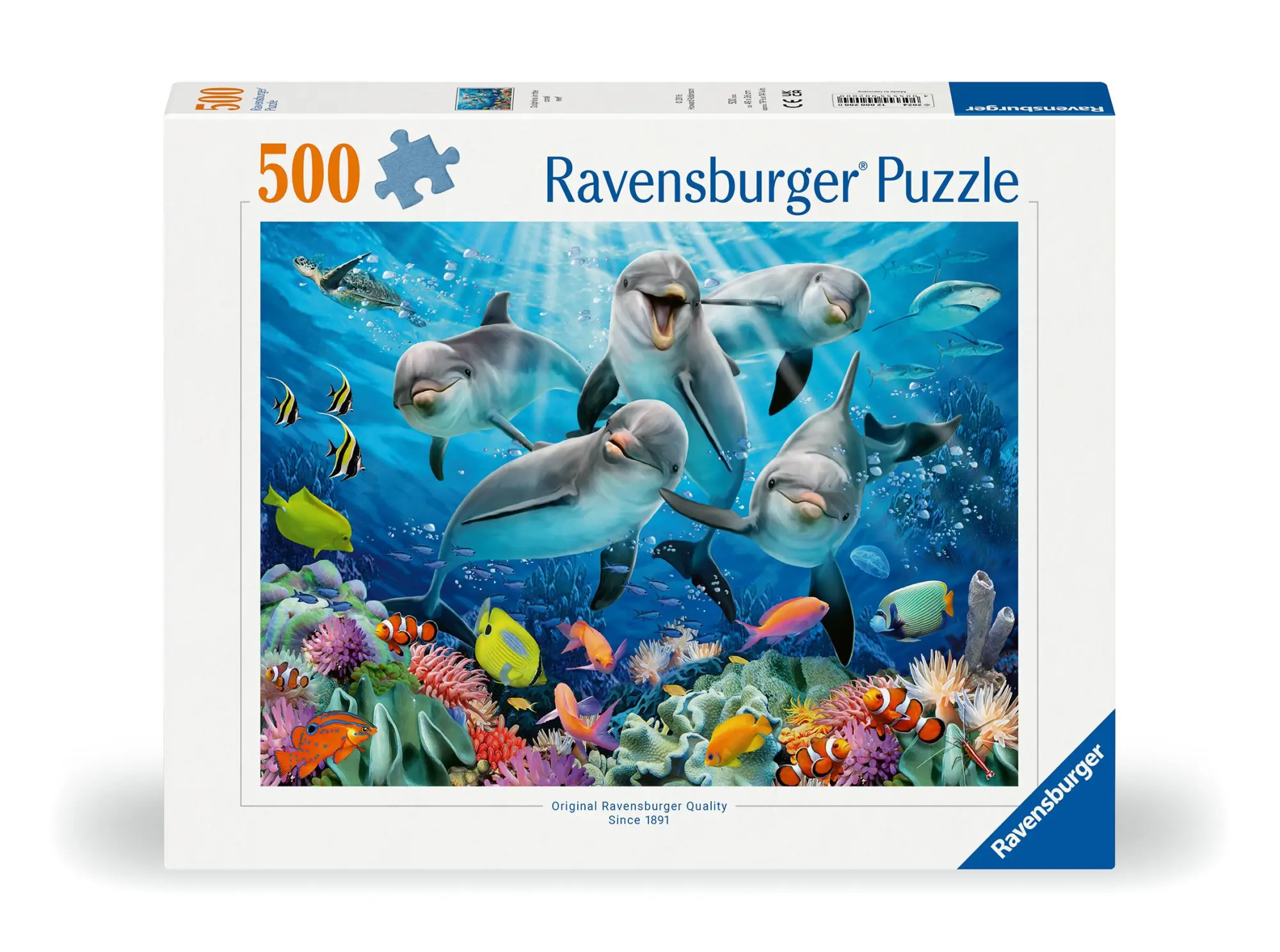 Cover: 4005555002000 | Erwachsenenpuzzle 500 Teile - Delfine im Korallenriff | Spiel | 2024