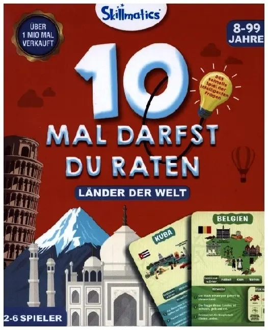Cover: 8904279502000 | Länder der Welt - 10 Mal darfst du raten | 30min, Für 2-6 Spieler