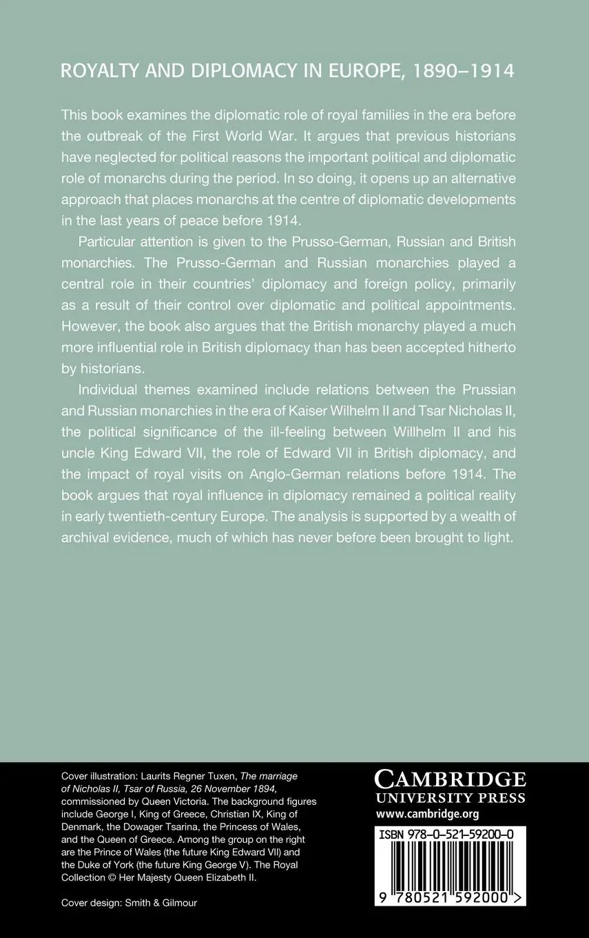 Rückseite: 9780521592000 | Royalty and Diplomacy in Europe 1890-1914 | Roderick R. McLean | Buch