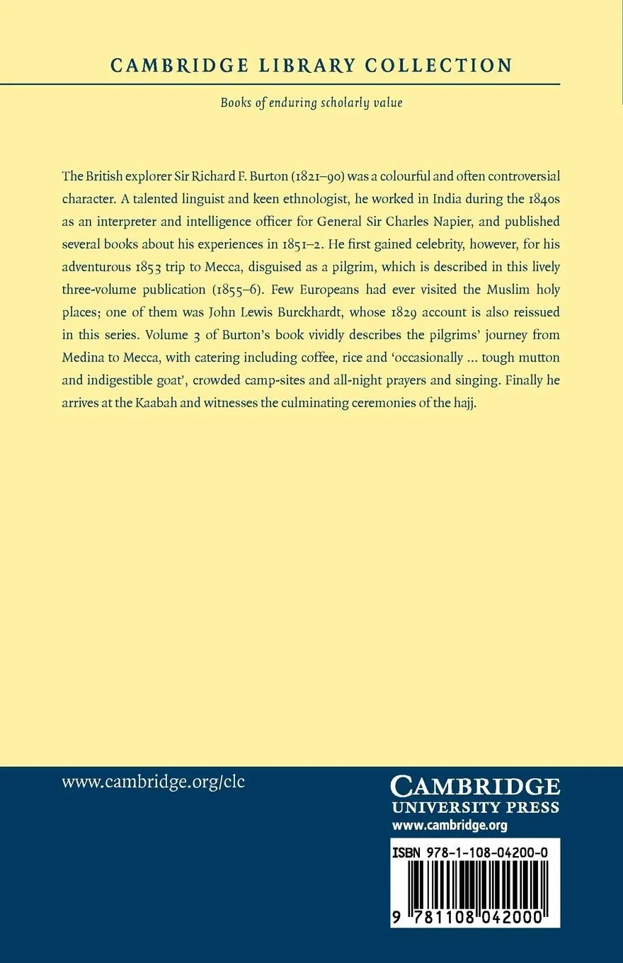 Rückseite: 9781108042000 | Personal Narrative of a Pilgrimage to El-Medinah and Meccah - Volume 3