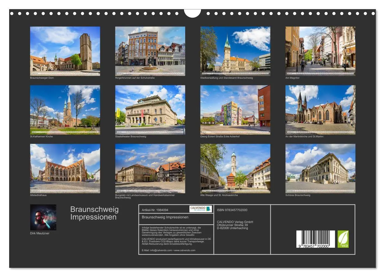 Bild: 9783457702000 | Braunschweig Impressionen (Wandkalender 2026 DIN A3 quer), CALVENDO...