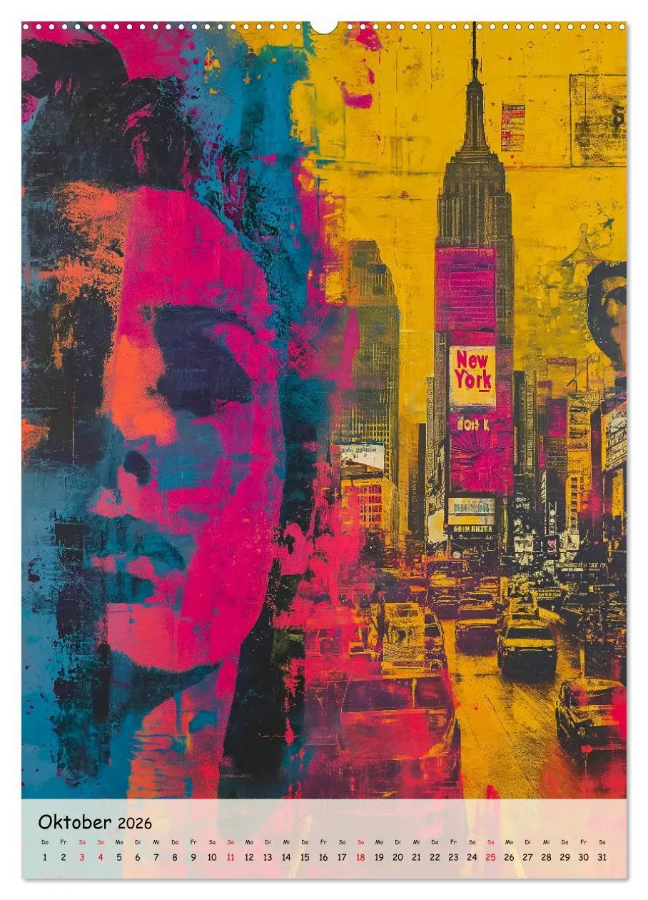 Bild: 9783516272000 | Pop Artbox (Wandkalender 2026 DIN A2 hoch), CALVENDO Monatskalender