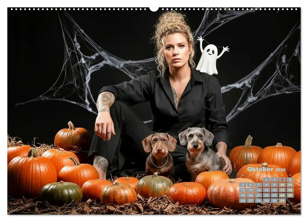 Bild: 9783516722000 | Starke Mädels - Rauhaardackel (Wandkalender 2026 DIN A2 quer),...