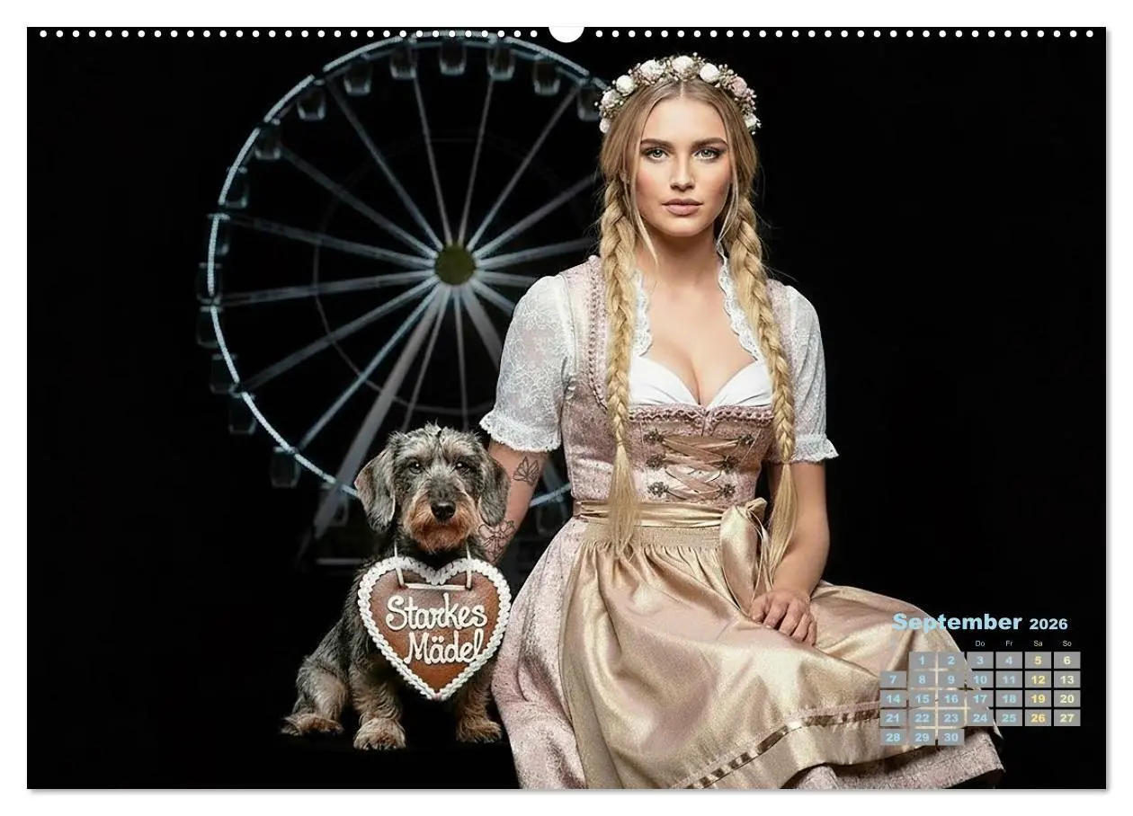 Bild: 9783516722000 | Starke Mädels - Rauhaardackel (Wandkalender 2026 DIN A2 quer),...