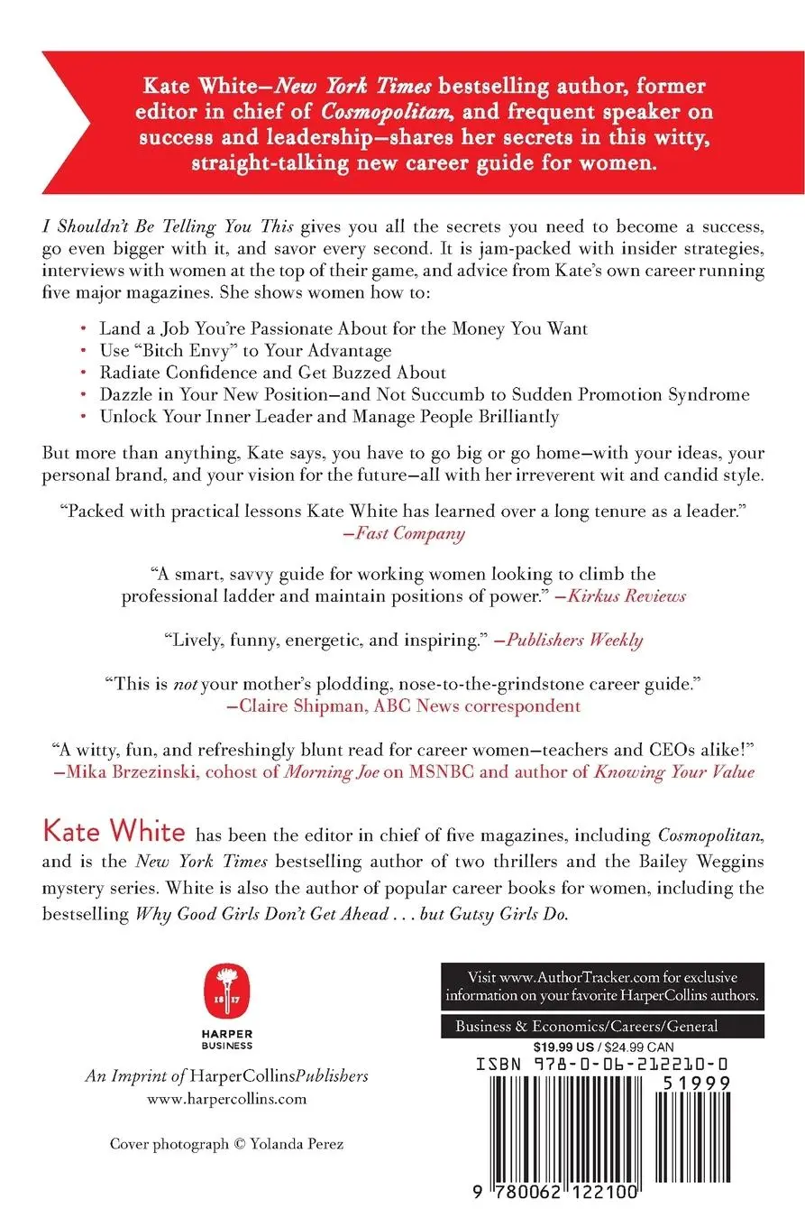 Rückseite: 9780062122100 | I Shouldn't Be Telling You This | Kate White | Taschenbuch | Englisch