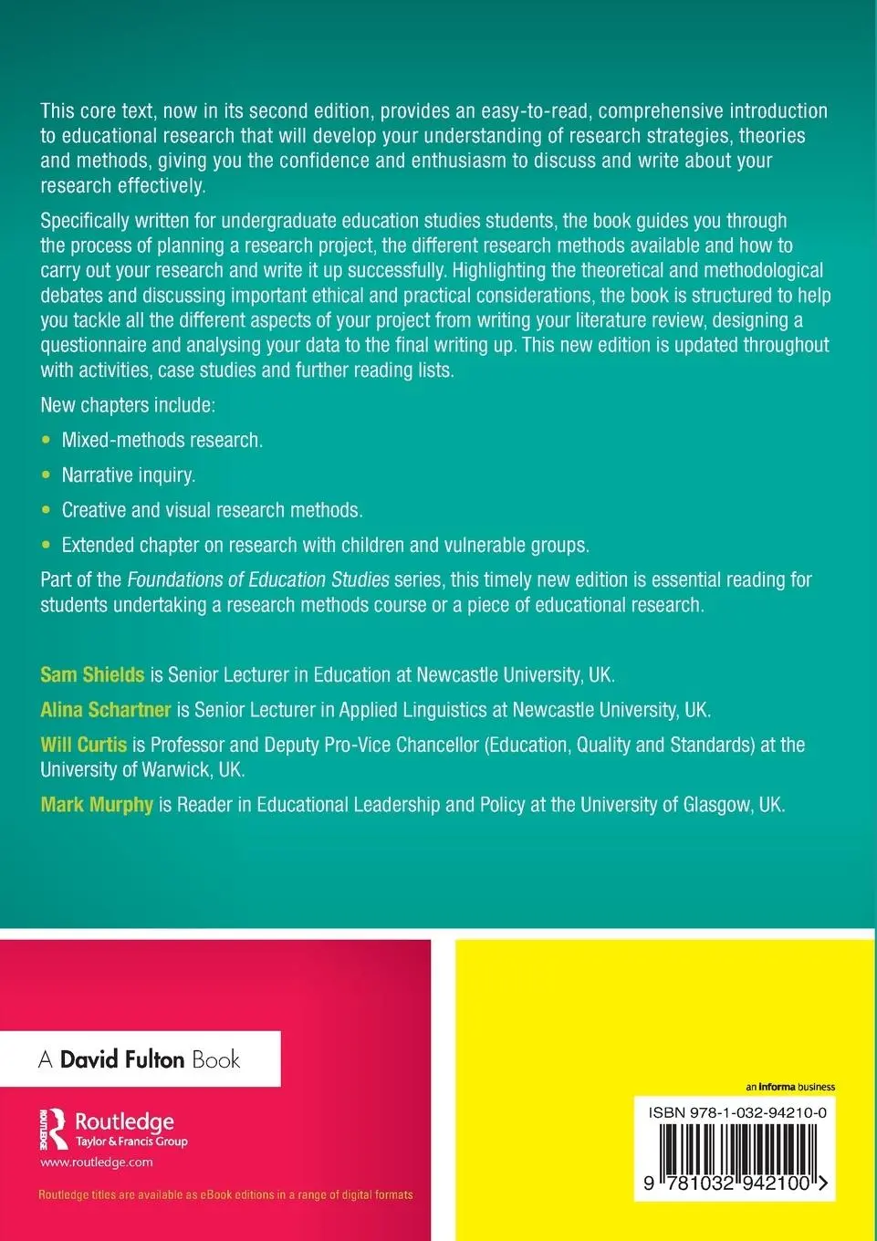 Rückseite: 9781032942100 | Research and Education | Sam Shields (u. a.) | Taschenbuch | Englisch