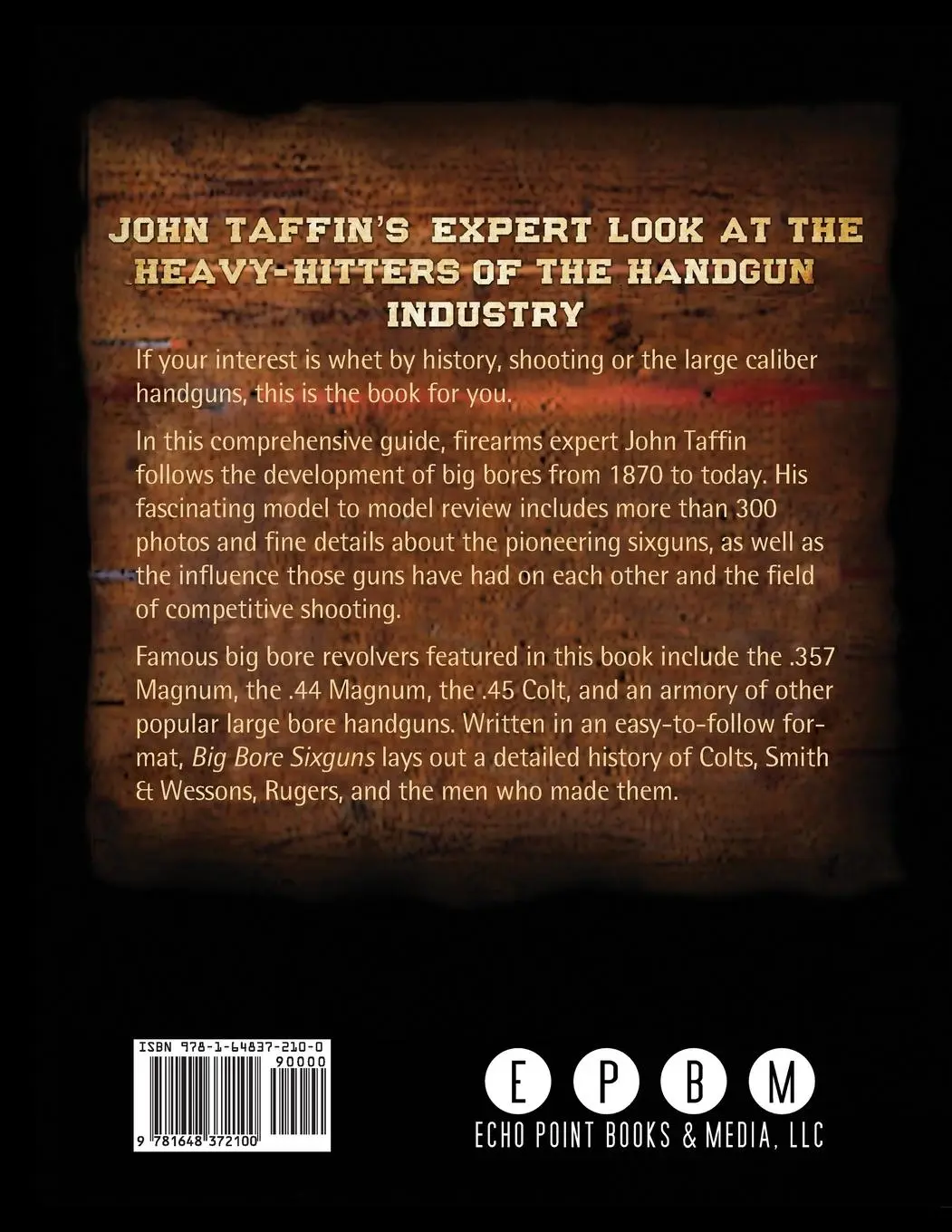 Rückseite: 9781648372100 | Big Bore Sixguns | John Taffin | Taschenbuch | Kartoniert / Broschiert