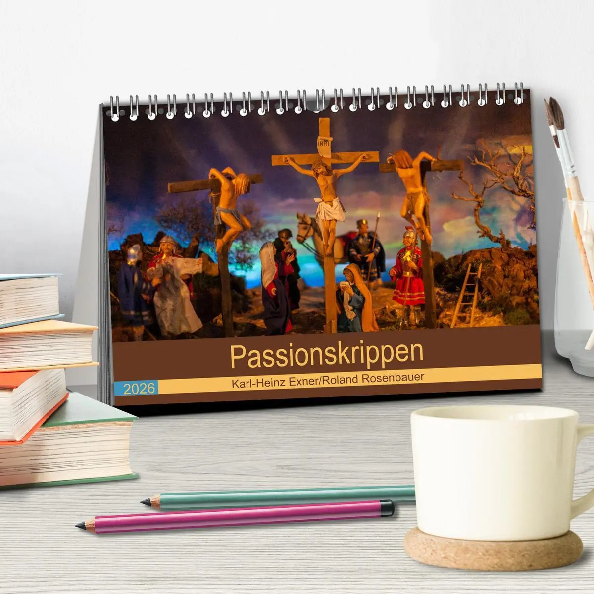 Bild: 9783457862100 | Passionskrippen (Tischkalender 2026 DIN A5 quer), CALVENDO...