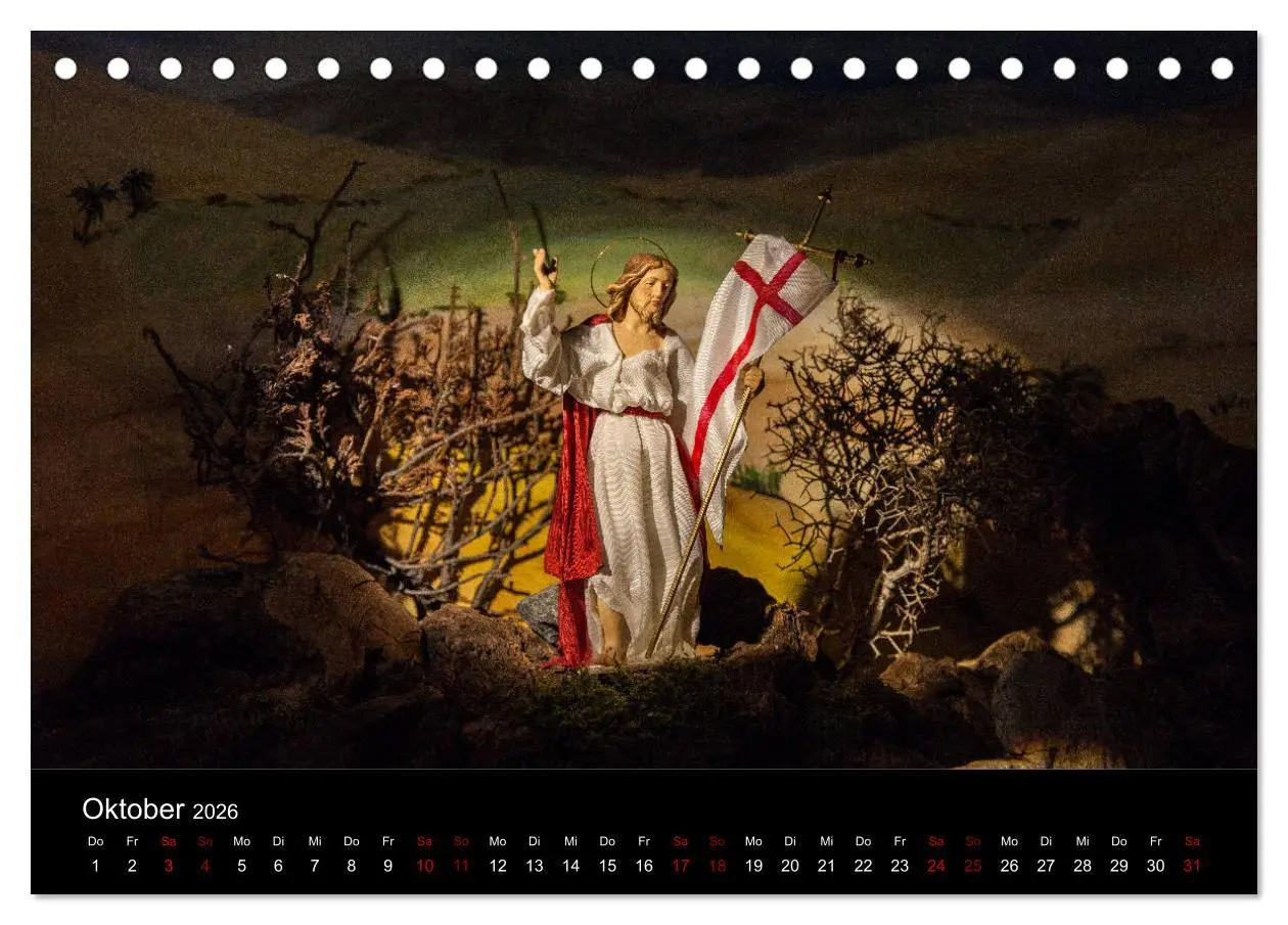 Bild: 9783457862100 | Passionskrippen (Tischkalender 2026 DIN A5 quer), CALVENDO...