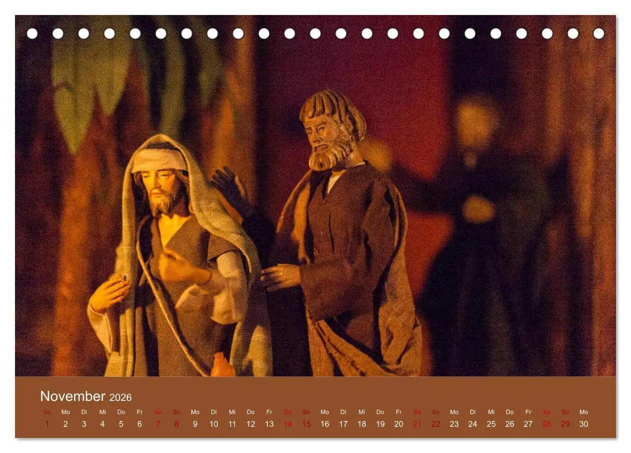 Bild: 9783457862100 | Passionskrippen (Tischkalender 2026 DIN A5 quer), CALVENDO...